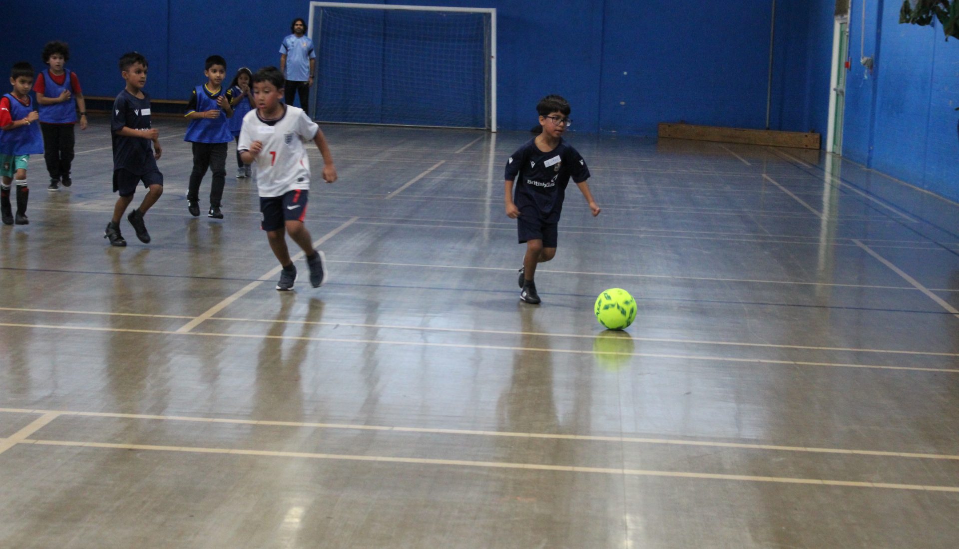 Kids playing football